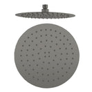 250mm 10 inch Stainless steel Super - slim Round Gunmetal Grey Rainfall Shower Head - NZHomeware