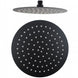 250mm 10 inch Stainless steel Super - slim Round Nero Black Rainfall Shower Head - NZHomeware