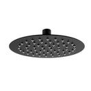 250mm 10 inch Stainless steel Super - slim Round Nero Black Rainfall Shower Head - NZHomeware