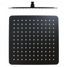 250mm 10 inch Stainless steel Super - slim Square Nero Black Rainfall Shower Head - NZHomeware