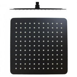 250mm 10 inch Stainless steel Super - slim Square Nero Black Rainfall Shower Head - NZHomeware