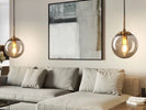 250mm Smoky Glass Round Globe Pendant - NZHomeware