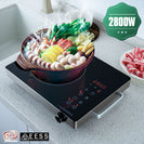 2800W Portable Infrared Ceramic Cooktop | Dual - Ring Countertop Burner with Timer & Child Lock NZ - NZHomeware