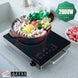 2800W Portable Infrared Ceramic Cooktop | Dual - Ring Countertop Burner with Timer & Child Lock NZ - NZHomeware