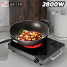 2800W Portable Infrared Ceramic Cooktop | Dual - Ring Countertop Burner with Timer & Child Lock NZ - NZHomeware