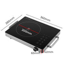 2800W Portable Infrared Ceramic Cooktop | Dual - Ring Countertop Burner with Timer & Child Lock NZ - NZHomeware