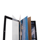 2PCs A4 Wooden Kids Art Frame Children Artwork Display Changeable Front Opening Table Stand Black - NZHomeware