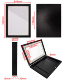 2PCs A4 Wooden Kids Art Frame Children Artwork Display Changeable Front Opening Table Stand Black - NZHomeware