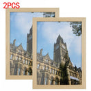 2PCs A4 Wooden Kids Art Frame Children Artwork Display Changeable Front Opening Table Stand Light Oak - NZHomeware