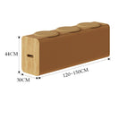 3 Seats Kraft Paper Bench Portable Folding Sofa Foot Stool Shoe Bench Brown - NZHomeware