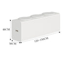 3 Seats Kraft Paper Bench Portable Folding Sofa Foot Stool Shoe Bench White - NZHomeware