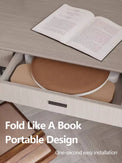 3 Seats Kraft Paper Bench Portable Folding Sofa Foot Stool Shoe Bench White - NZHomeware