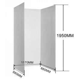 3 Sides 900*1200*900mm 1950mm Height Acrylic Shower Wall Liner - NZHomeware