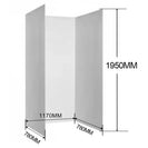 3 - Sides Acrylic Shower Wall Liner | 800x1200x1950mm One - Piece Bathroom Panels NZ - NZHomeware