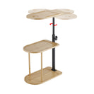 3 - Tier Bamboo Bathroom Shelf | Height Adjustable C - Table with 360° Swivel for Sofa, Bed, Bathtub NZ - NZHomeware