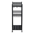 3 Tier Heavy Duty Garden Tool Organizer Rack with Wheels | Metal Rolling Storage Cart for Garage, Yard, Patio, Shed & Indoor/Outdoor Use - NZHomeware
