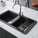 300 - 440mm 304 Stainless Steel Kitchen Sink Colander Dish Drainer Over Sink Caddy - NZHomeware