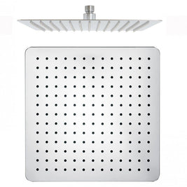 300mm 12 inch Stainless steel Super - slim Square Chrome Rainfall Shower Head - NZHomeware