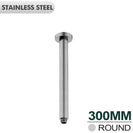 300mm Round Brushed Nickel Ceiling Shower Arm - NZHomeware