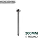 300mm Round Brushed Nickel Ceiling Shower Arm - NZHomeware