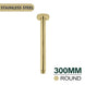 300mm Round Brushed Yellow Gold Ceiling Shower Arm - NZHomeware