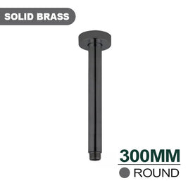 300mm Round Gunmetal Grey Ceiling Shower Arm - NZHomeware