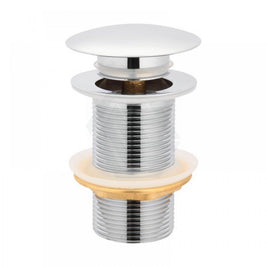 32/40mm Bathroom Chrome Mushroom Solid Brass Basin Pop Up Waste NO Overflow - NZHomeware
