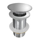 32/40mm Bathroom Chrome Mushroom Solid Brass Basin Pop Up Waste NO Overflow - NZHomeware