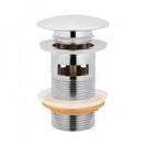 32/40mm Bathroom Chrome Mushroom Solid Brass Basin Pop Up Waste with Overflow - NZHomeware