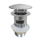 32/40mm Bathroom Chrome Mushroom Solid Brass Basin Pop Up Waste with Overflow - NZHomeware