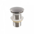 32/40mm Brushed Nickel Mushroom Solid Brass Basin Pop Up Waste NO Overflow - NZHomeware