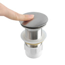 32/40mm Brushed Nickel Mushroom Solid Brass Basin Pop Up Waste NO Overflow - NZHomeware