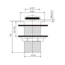 32/40mm Brushed Nickel Solid Brass Basin Pop Up Waste NO Overflow - NZHomeware