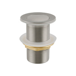 32/40mm Brushed Nickel Solid Brass Basin Pop Up Waste NO Overflow - NZHomeware