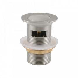 32/40mm Brushed Nickel Solid Brass Basin Pop Up Waste with Overflow - NZHomeware