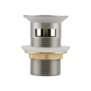 32/40mm Brushed Nickel Solid Brass Basin Pop Up Waste with Overflow - NZHomeware