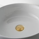 32/40mm Brushed Yellow Gold Mushroom Solid Brass Basin Pop Up Waste NO Overflow - NZHomeware