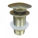 32/40mm Brushed Yellow Gold Mushroom Solid Brass Basin Pop Up Waste NO Overflow - NZHomeware