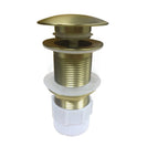 32/40mm Brushed Yellow Gold Mushroom Solid Brass Basin Pop Up Waste NO Overflow - NZHomeware