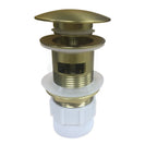 32/40mm Brushed Yellow Gold Mushroom Solid Brass Basin Pop Up Waste with Overflow - NZHomeware