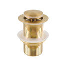 32/40mm Brushed Yellow Gold Solid Brass Basin Pop Up Waste NO Overflow - NZHomeware
