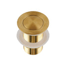 32/40mm Brushed Yellow Gold Solid Brass Basin Pop Up Waste NO Overflow - NZHomeware