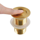 32/40mm Brushed Yellow Gold Solid Brass Basin Pop Up Waste NO Overflow - NZHomeware