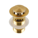 32/40mm Brushed Yellow Gold Solid Brass Basin Pop Up Waste with Overflow - NZHomeware