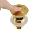 32/40mm Brushed Yellow Gold Solid Brass Basin Pop Up Waste with Overflow - NZHomeware