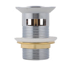 32/40mm Solid Brass Basin Pop Up Waste with Overflow Chrome - NZHomeware