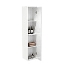 350x300x1600mm Height Plywood Fluted Tall Cabinet Matt White - NZHomeware
