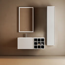 350x300x1600mm Height Plywood Fluted Tall Cabinet Matt White - NZHomeware