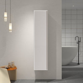 350x300x1600mm Height Plywood Fluted Tall Cabinet Matt White - NZHomeware