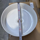 360*360*120mm Bathroom Round Above Counter White Ceramic Wash Basin - NZHomeware